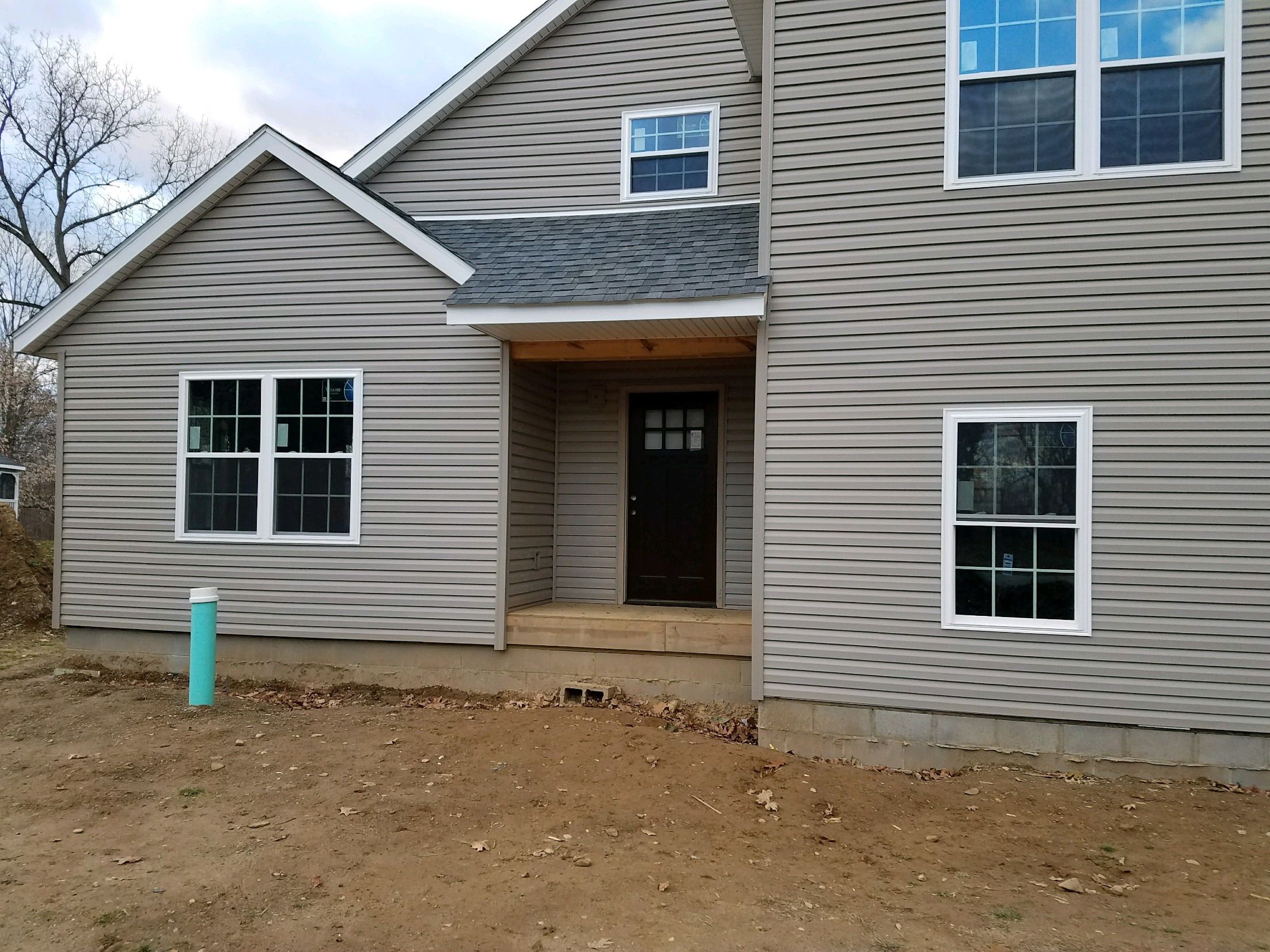 Finished home, ready for landscaping